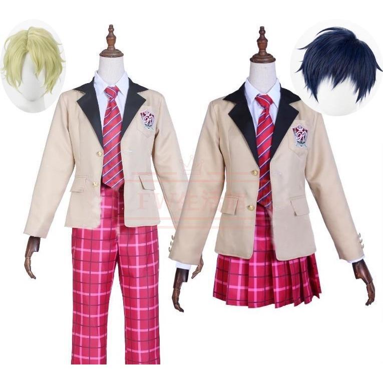 あんさんぶるスターズ! EVE 巴日和 さざなみ学園制服 コスプレ衣装 変装 仮装 コスチューム 大人 イベント アニメ