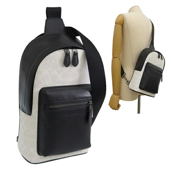 コーチ バッグ メンズ ボディバッグ アウトレット ブラック WEST PACK SIG CV924QBMQV COACH