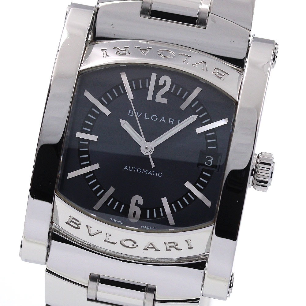ブルガリ BVLGARI AA44S アショーマ デイト 自動巻き メンズ 良品 _846733【中古】