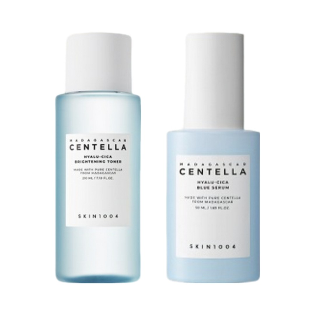 スキン天使 2点セット マダガスカルセンテラ ヒアルル-シカ 光彩トナー210ml＋ブルーセラム50ml