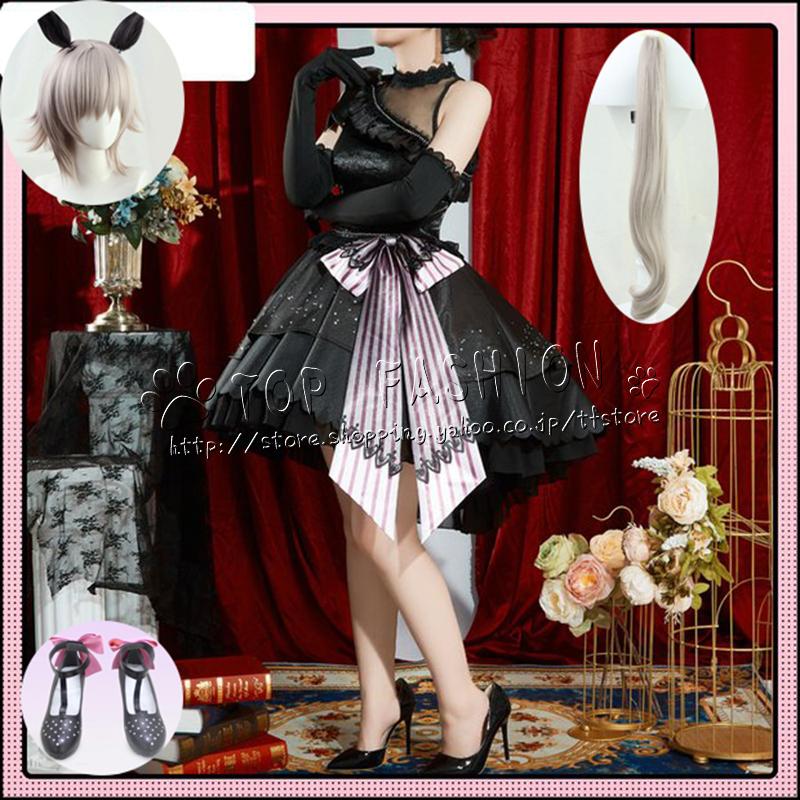 ウマ娘 プリティーダービー 風 カレンチャン 勝負服 新衣装 コスプレ衣裝 ウィッグ 靴 レディース 変装 仮装 文化祭