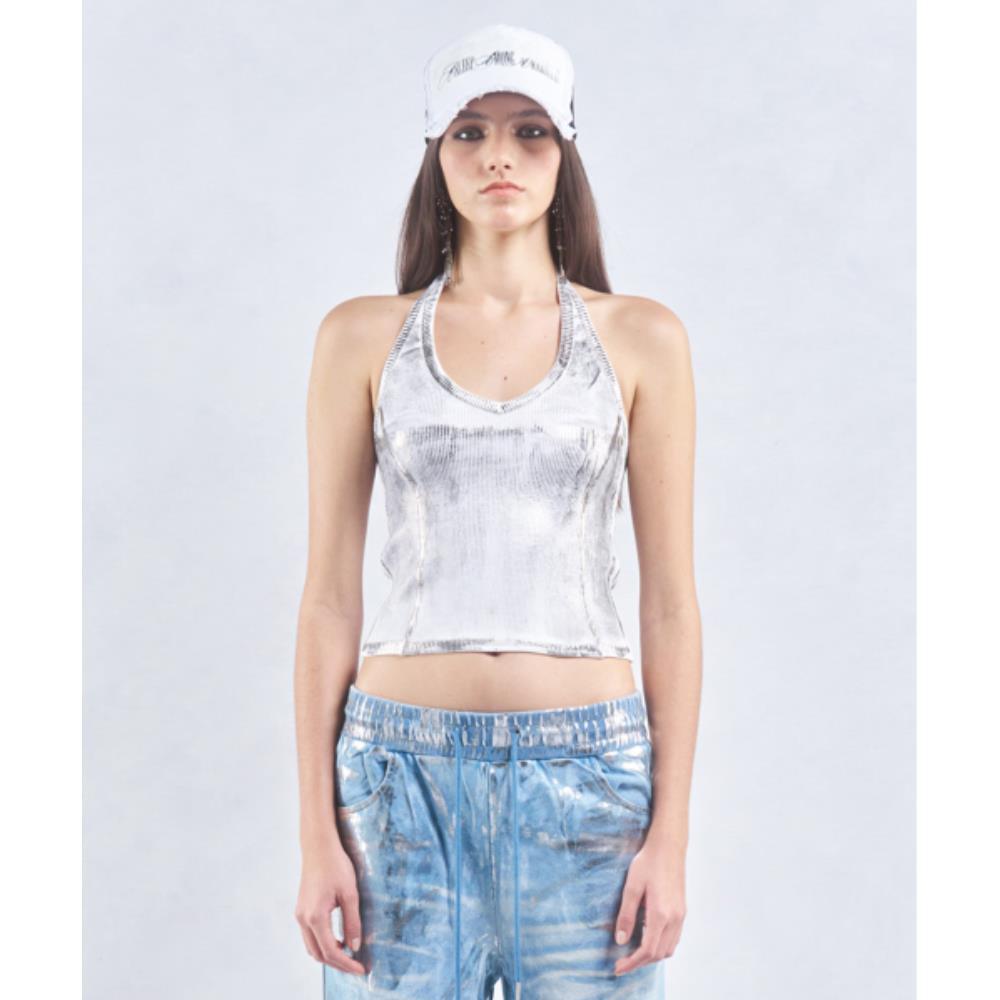 2000Archives HALTERNECK TANK TOP WHITE 2A24HSTS01WHOS