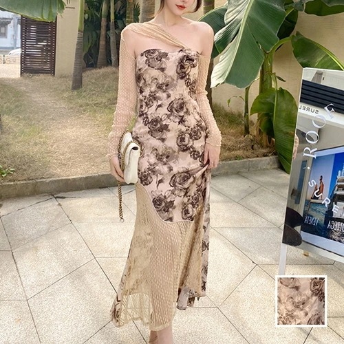 リゾートワンピース リゾートワンピ ロング マキシ丈 沖縄 ハワイ グアム 韓国 ファッション レディース 春 夏 パーティー お取り寄せ PTXN184 お呼ばれ オルチャン コーデ セクシー 2