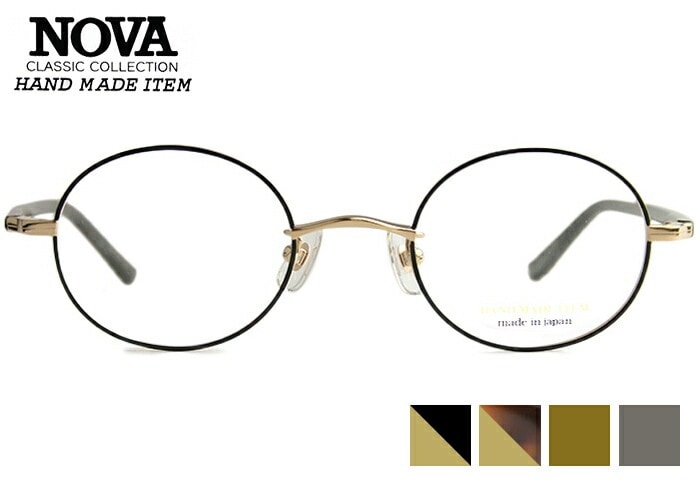 ノヴァ NOVA H-3117 4color 日本製 メンズ レディース チタン 丸 メガネ めがね 眼鏡 nov5