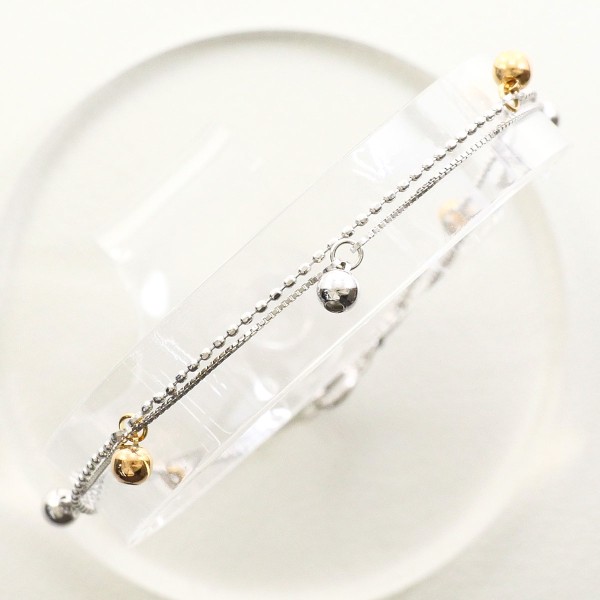K18 18金 YG イエローゴールドWG ブレスレット 約18cm ジュエリー 中古