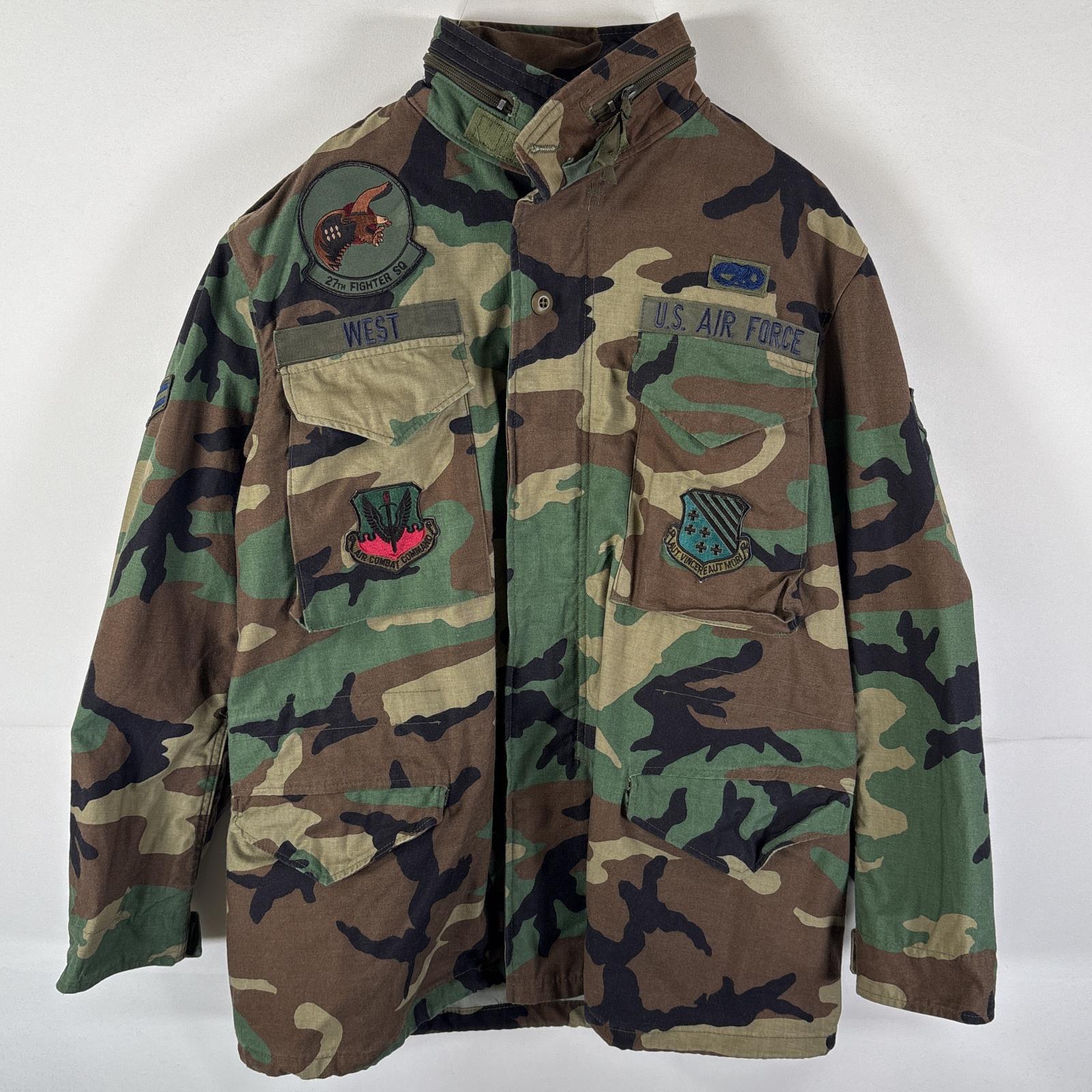 古着 90s/90年代 ミリタリー ミリタリージャケット M65 4th ウッドランドカモフラ 迷彩 米軍実物 MEDIUM REGULAR グリーン メンズ
