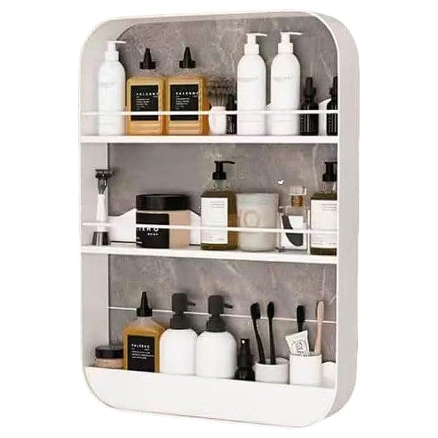 Jshigogo 壁掛け収納ラック バスルームとキッチンラック パンチフリー 多層 丈夫 しっかり 実用的 シンプル スタイリッシュ トイレ バスルーム キッチン用 (3層 ホワイト) 4,292円