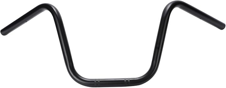 汎用 バイク アップハンドル ハンドルバー 25mm 絞り 角度 自由自在 アメリカン カスタム パーツ キット カフェレーサー レトロモダン クラシックスタイル ゼファー( ブラック)