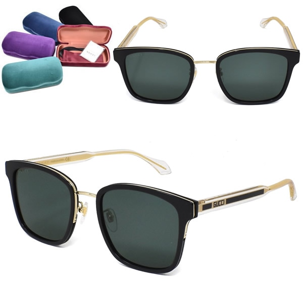 サングラス GG0563SKN-001 アジアンフィット メンズ レディース ユニセックス ブラック グレー