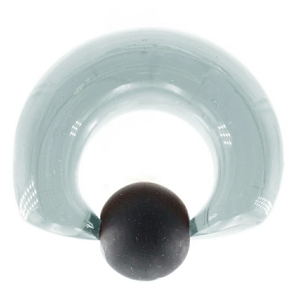 ボディピアス ガラス製キャプティブビーズリング（クリア）ゲージ 6G 4G 2G 0G 00G 透明 金属アレルギー対応 CBR ゴムキャッチ 耳たぶ 軟骨 ヘリックス bc030xxxxxxxx