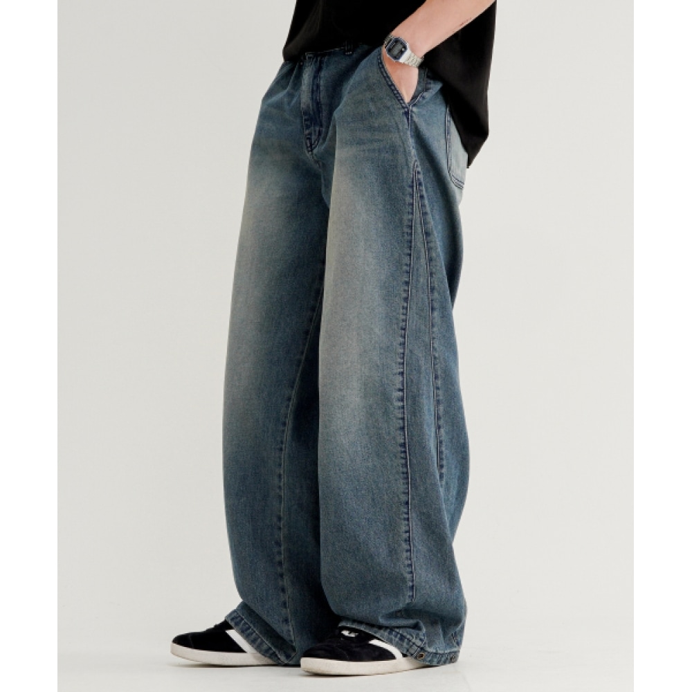 WV PROJECT トラクションスナップデニムパンツヴィンテージブルー JNLP7709