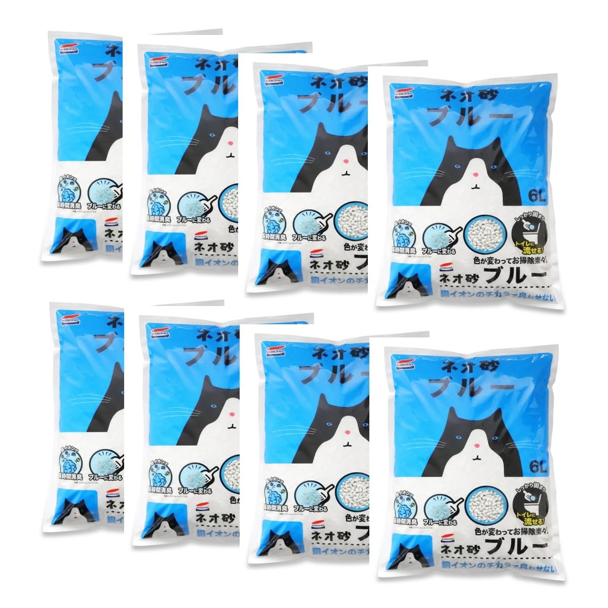 コーチョー ネオ砂ブルー６Ｌ(×８)(ケース販売)