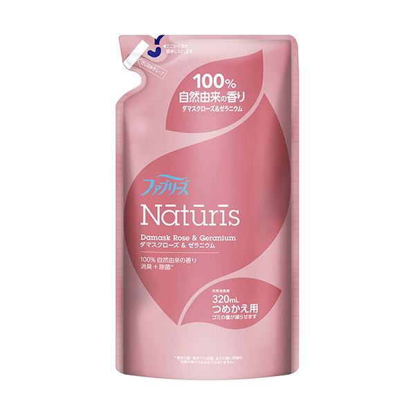 （まとめ） P＆Gファブリーズ ナチュリス ダマスクローズ＆ゼラニウム つめかえ用 320ml 1個 [x10セット]