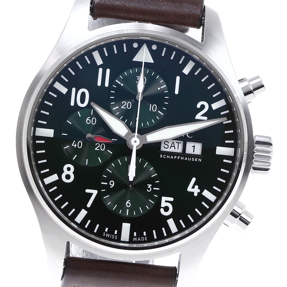 IWC IWC SCHAFFHAUSEN IW377726 パイロット・ウォッチ・クロノグラフ・レーシング 7デイズ 自動巻き メンズ 箱・保証書付き_820265【中古】 366,975円