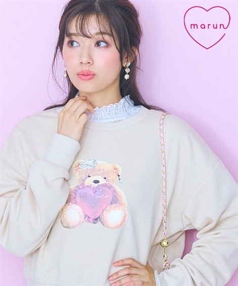 スウェット・トレーナー 大きいサイズ ベアスウェット marun