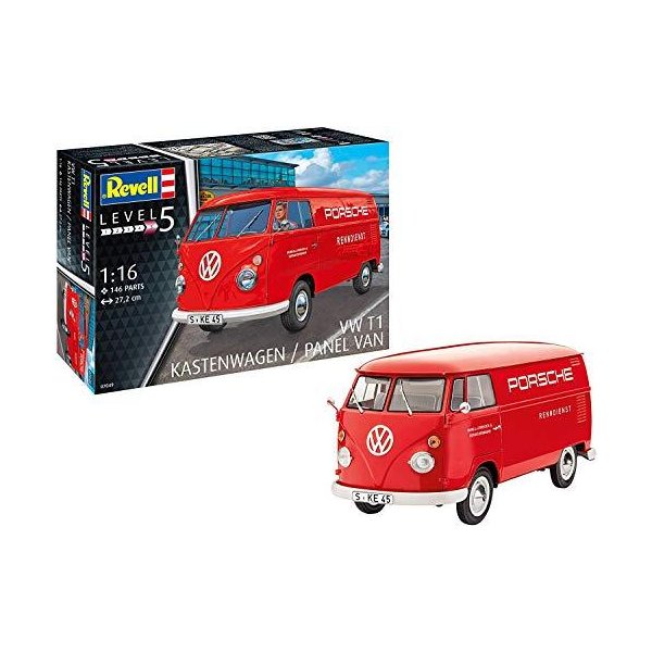 Revell 07049 VW T1 Kastenwagen Model Kit， Scale: 1:16 並行輸入品