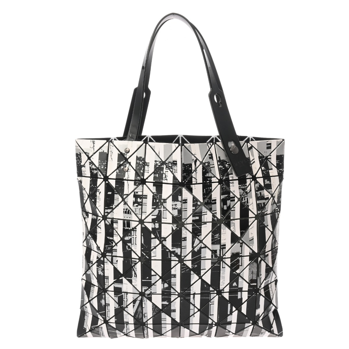 BAOBAO ブラック/ホワイト 2VG113 レディース 塩化ビニール/ポリエステル トートバッグ Aランク 中古 銀蔵