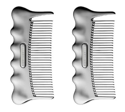 【2個セット】リセットコーム KBE-1000/S 音波振動 磁気 ヘアケア サラツヤ 髪質改善 静電気防止 くし 絡まない 持ち運び コンパクト 美髪 ギフト