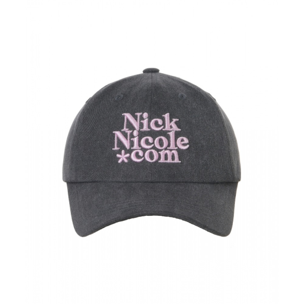 NICK&NICOLE NN ドットコムシグネチャーボールキャップ_チャコールピンク