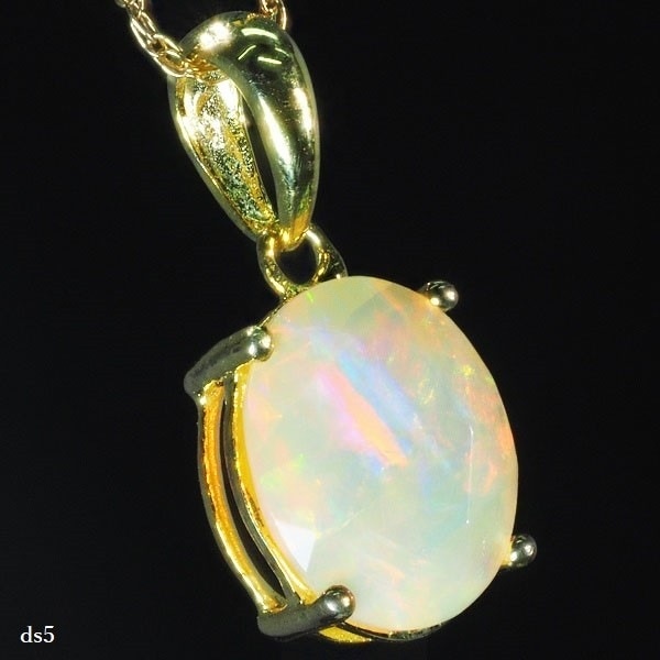 Opal 迫力の輝き 限定入荷 天然 オパール ネックレス [仕上げ][品質保証] 刻印有 K
