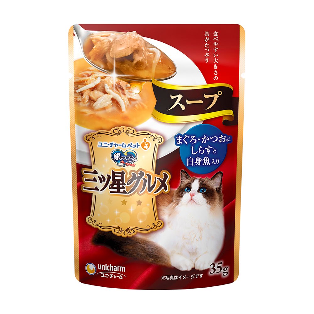三ツ星グルメ　パウチ　スープ　まぐろ・かつおにしらすと白身魚入り　３５ｇX１６０袋　ＣＲＣ35―20―55―40―00