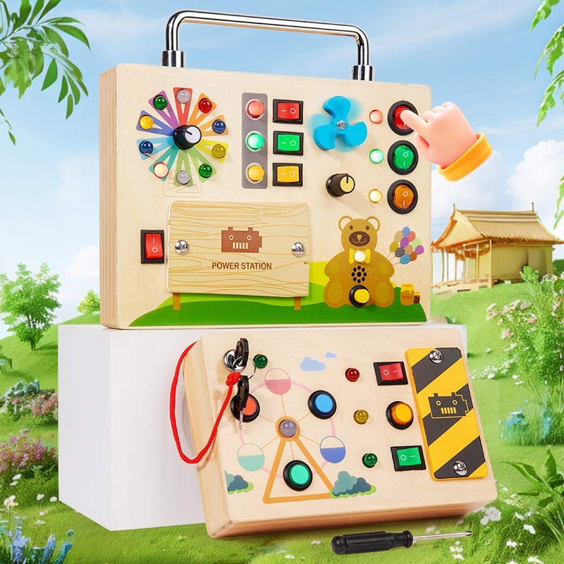 モンテッソーリ 早期教育 子供 多機能 木製 バジーライト 子供 知育玩具 バジーボード 多機能 木製おもちゃ