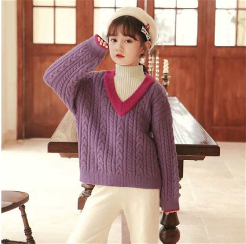ライダースジャケット女の子 長袖セーター 子供服 長袖 ニットトップス ニットソー タートルネック プルオーバー キッズセーター
