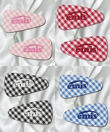【韓国EMIS エミス】GINGHAM CHECK WIDE HAIRPIN ▫️IN STOCK▫️ EMIS GINGHAM CHECK WIDE HAIRPIN Color