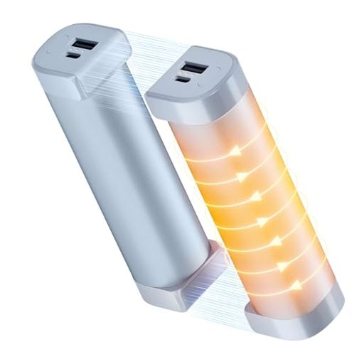 YUSIDO 充電式カイロ 電子カイロ 3S急速発熱 モバイルバッテリー機能付き 10000MAH 大容量 最大14時間連続使用可 3段階温度調節 電気カイロ 寒さ対策 超軽量 ハンドウォーマー 急速