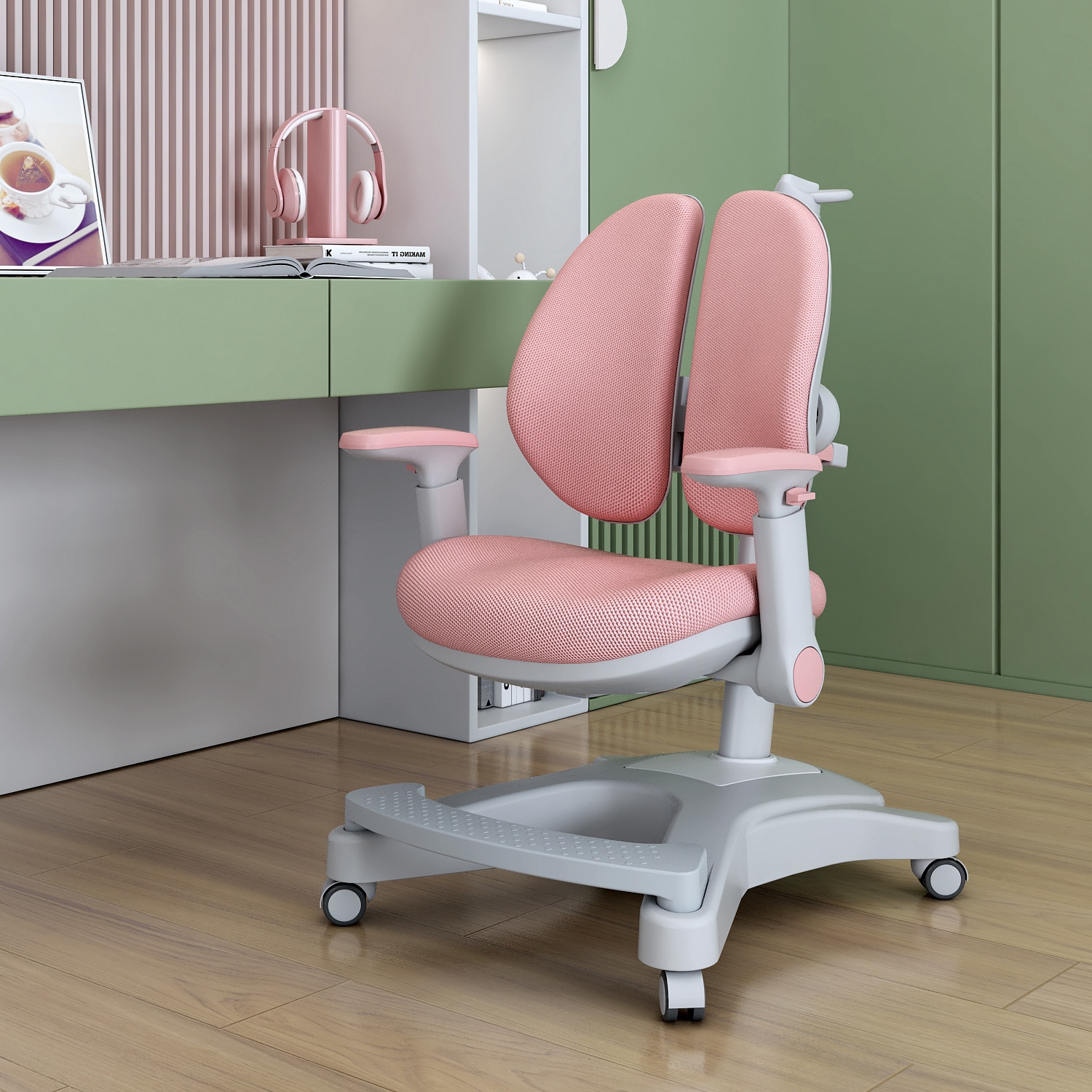 子供の学習椅子調整可能なリフトバックレスト小学生椅子椅子のライティング椅子修正座り椅子