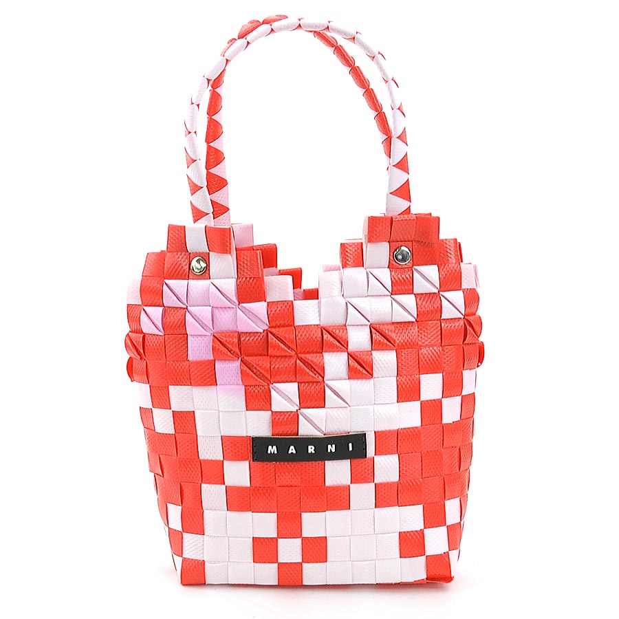 マルニ MARNI ハンドバッグ /ポリプロピレン レッド×ピンク キッズ r10373a