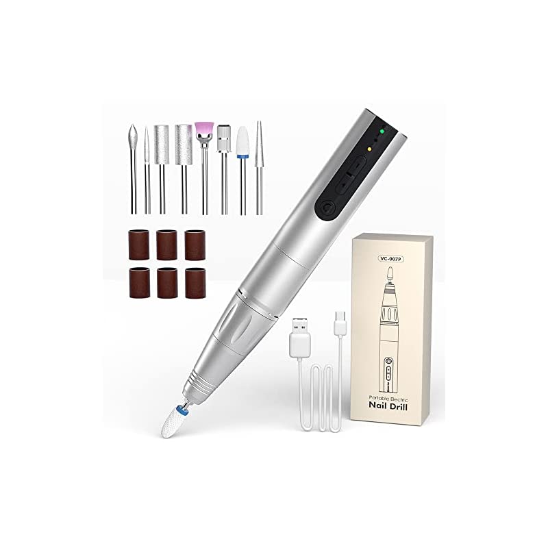 コードレス電動ネイルケアセット 30000rpm正逆回転 5段速度調整 爪磨き 角質除去 甘皮処理