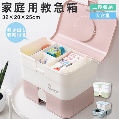 小引き出し　　薬箱 楽天市場】2層式 薬箱 救急車型 薬ケース クルマ型 薬箱 救急
