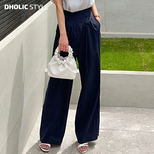 [メガ割りSALE]アンバランスウエストスラックスパンツ・p532264