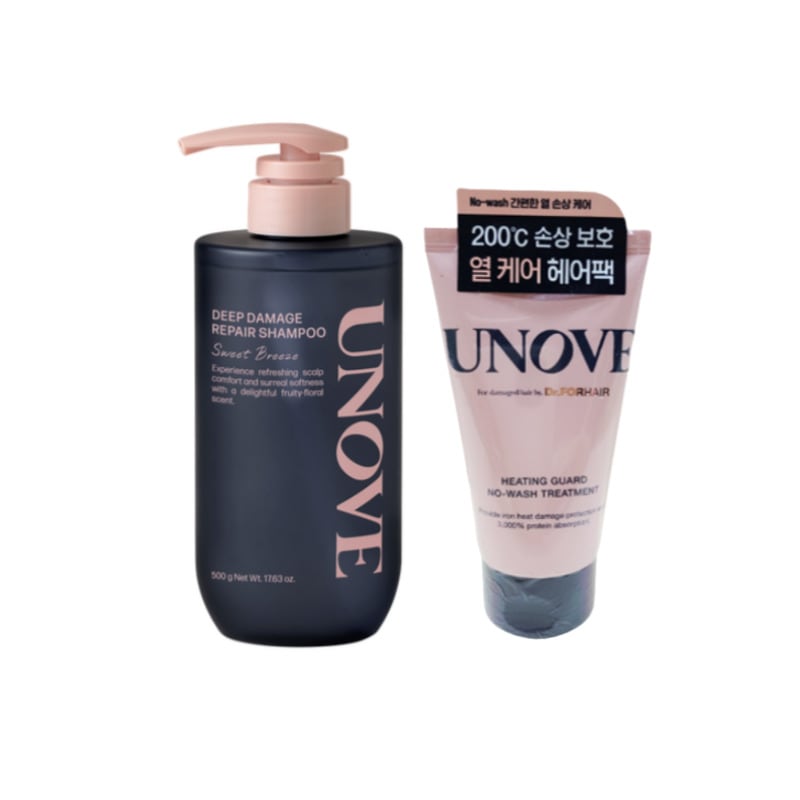ディープダメージリペアシャンプー500g + アノブヒーティングガードノーウォッシュヘアトリートメント147ml