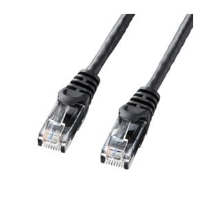 (まとめ)サンワサプライ カテゴリ6UTPLANケーブル LA-Y6-01BK(×10セット)