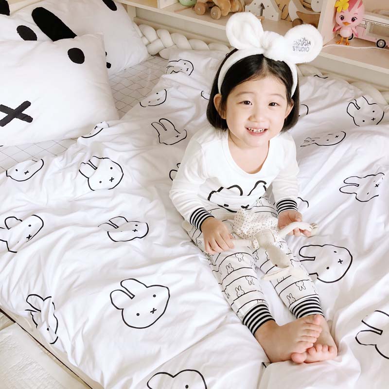 新品登場 ー 布団カバーa級綿 ー うさぎツイル掛け布団カバー 綿1.5m ベビー掛け布団カバー1.2m 用寝具