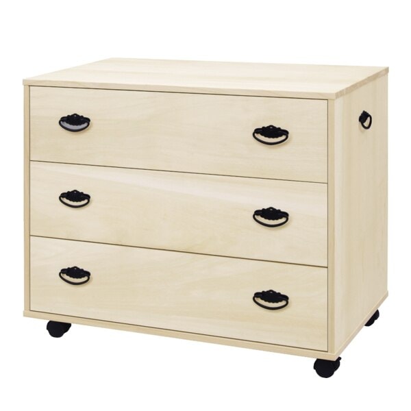 総桐 押入れタンス 3段 浅型 キャスター付 日本製 幅75cm 20,221円