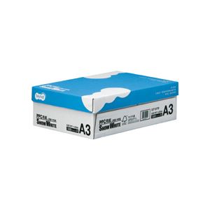 (まとめ) TANOSEE PPC用紙 SNOW WHITE A3 1箱(1500枚:500枚×3冊) (×10セット)