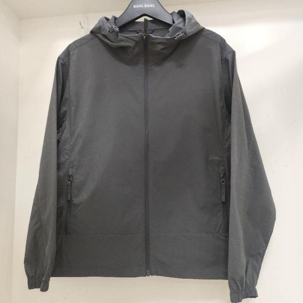 HC15 春の男性ビッグサイズ セミオーバーフィット ウインドブレーカー フード付きジップアップジャンパー BUM116 (47737972)
