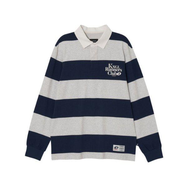 長袖Tシャツ CQK KREC-LT35350DB ロングスリーブラグビーTシャツ 3535 ダークブルー