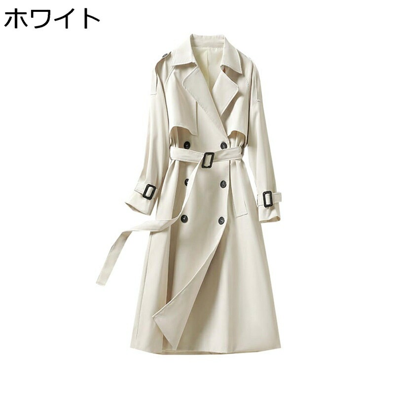 アウター レディース トレンチコート 春秋 チェスターコート ロング丈 テーラード ビジネス スプリングコート 無地 シンプル カジュアル ロングコート 女性用 エレガント 着痩せ オシャレ ダブルブ