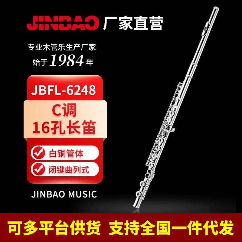 11 ジンバオフルートインストルメント小学生と子供16/17ホールc調整白銅銀メッキの初心者を演奏するグレードブローイング楽器