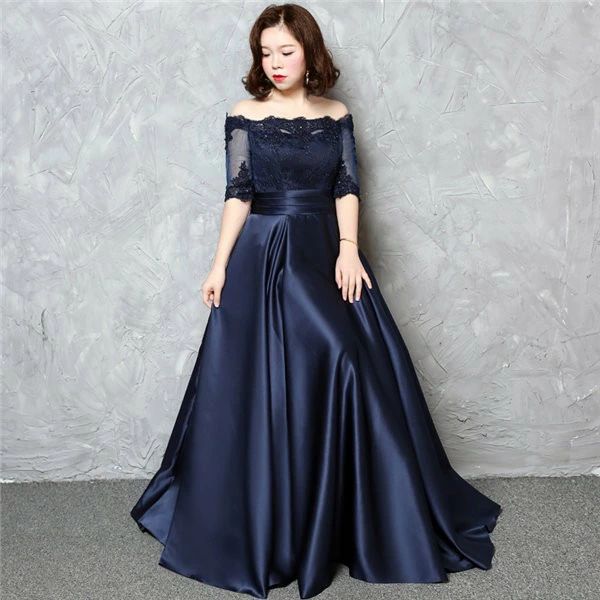 【送料無料】ネイビー 披露宴 20代30代40代50代 フォーマル レディース ロングドレス 発表会 演奏会