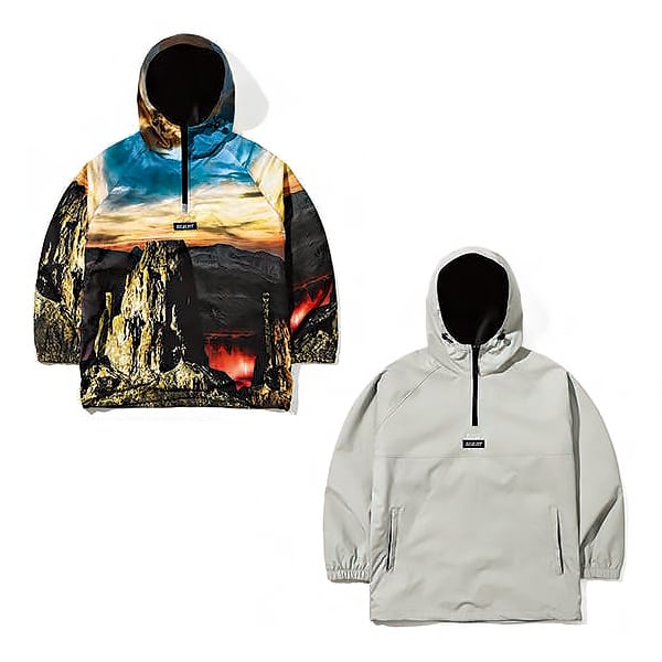 新品 BSRABBIT RUN HOODED ANORAK JACKET gray スノーボード ウェア ジャケット ビーエスラビット アノラック 即日発送 土日祝発送OK