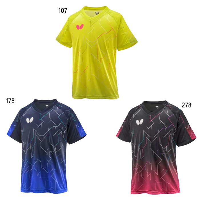 メンズ レディース バトレイ ゲームシャツ JTTA公認 卓球ウェア トップス 半袖シャツ 46000