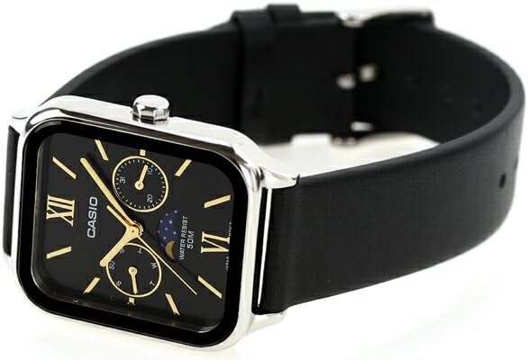 スタンダード ムーンフェイズ Moon phase アナログ メンズ 腕時計 カシオ MTP-M305L-1A2V ブラックレザーバンド ブラック 342AM 10,549円