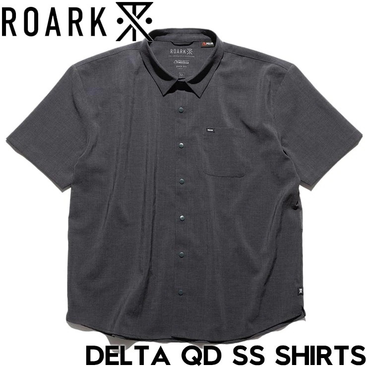 ROARK ロアーク シャツ メンズ DELTA QD SS SHIRTS RWJD1120-GRY メンズ 半袖シャツ 吸汗速乾 ストレッチ素材 サマーシャツ 正規品