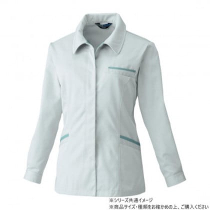 桑和 4222 レディース長袖スモック 6Lサイズ シルバーグレー(22)