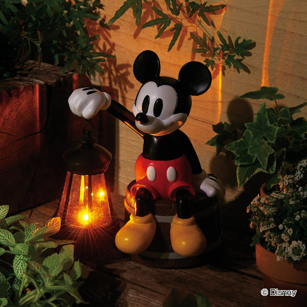 ガーデンオーナメント ソーラーライト ミッキーマウス LED ミッキー ガーデンライト オブジェ オーナメント ガーデンオブジェ ソーラーオーナメント ソーラー ライト